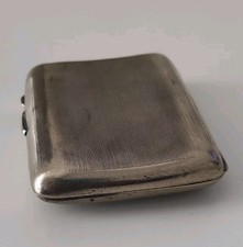 Antique Silver Metal Hallmarked Cigarette Holder Case Made in England 