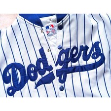 Los Angeles Dodgers 80s FELCO bomber PINSTRIPE jacket S M white MLB baseball vtg