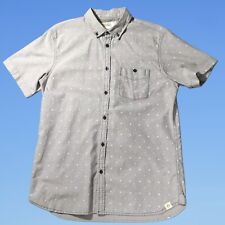 Free Planet Chemise Boutonnée à Manches Courtes Grise Étoile Homme Taille Grand 