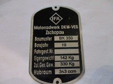 Plaque Bouclier Ifa VEB