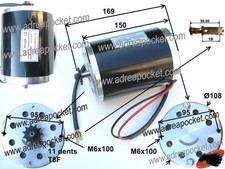 Moteur électrique 1000W 36V Trottinette / Pocket Quad