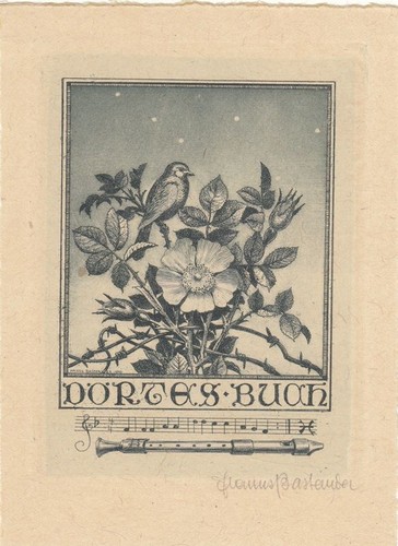 Exlibris bookplate gravure - exlibris,