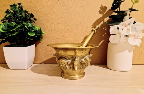 Mortier pilon bronze - mortier, en