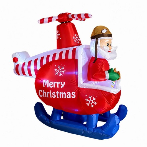 Père noël gonflable lumineux - noël,