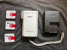 Sony HDR-GW77V Handycam White HD Video Camera Recorder Working w AC adaptor