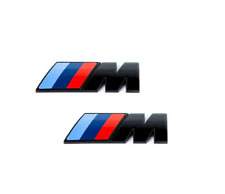 2x original BMW M fender emblem black 45x15 51145A4B372 self-adhesive New