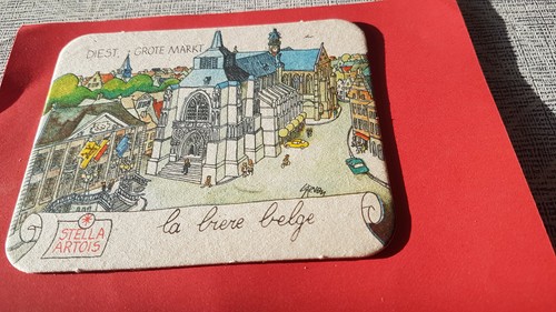 Ancien sous bock bière stella - bière,