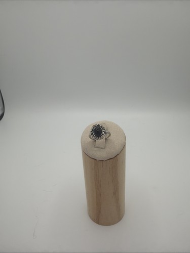 Bague pierre noire ovale style - noire,