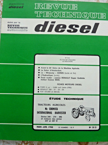 Revue technique tracteur - tracteur, mc