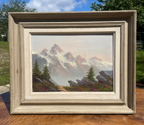 Tableau paysage montagne - tableau, de