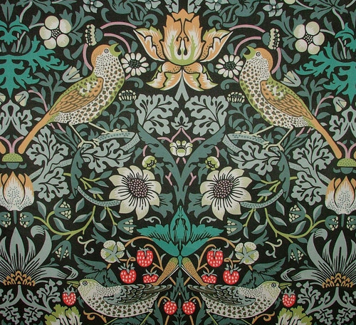 Tissu velours william morris - tissu,