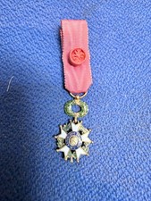MILITARIA MEDAILLE MINIATURE LEGION D HONNEUR OFFICIER OR 18K
