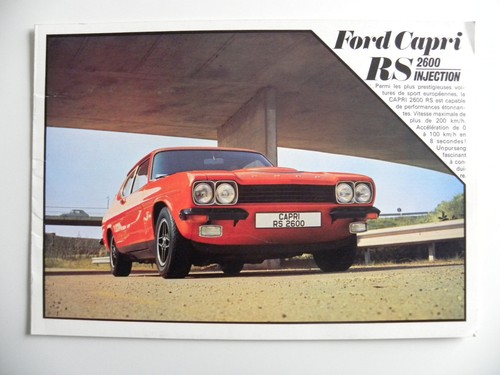 Rare brochure ford capri - rare, rs