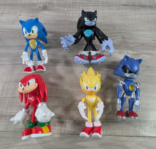 SEGA Sonic the Hedgehog Super Sonic Posable PVC Action Figurine 5.5” LOT OF 5