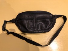 sac banane en cuir vintage