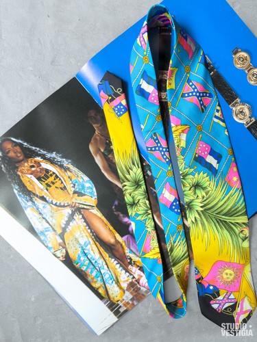 Silk tie runway print - tie, ss