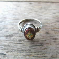ANCIENNE BAGUE EN ARGENT ET