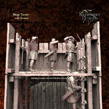Reconquer Designs Miniatures Medieval Siege Tower Archers Climbing & Firing 28mm