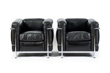 Pair of Cassina LC2 Black