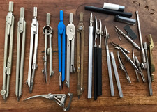 LOT vintage COMPAS à DESSIN