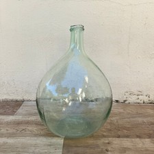 Old French clear glass Dame Jeanne Demi John Bottle bonbonne 1006247