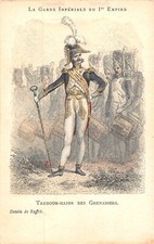 Old postcard The Imperial Guard of the 1st Empire, Major Drum of the Grenadiers (282242)