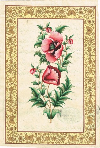 Peinture miniature florale - miniature,