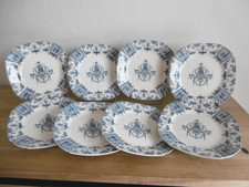 HUIT ASSIETTES DESSERT FAIENCE