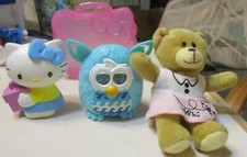 McDonalds Happy Meal Toys (Girl toys)-Furby, Hello Kitty, Build a Bear-4 Pieces 