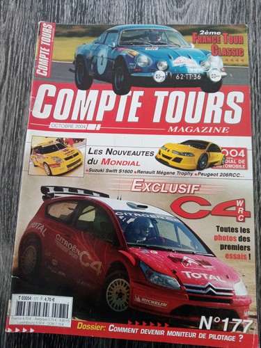 Compte tours 177 wrc - 177, c4
