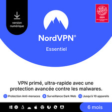 NordVPN Standard, 10 Appareils, 6 Mois, VPN & Cybersécurité, Code Numérique