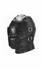 MASQUE INTÉGRALE CUIR CAGOULE STYLE BDSM CACHE YEUS JEUX FÉTICHE EN COUPLE 