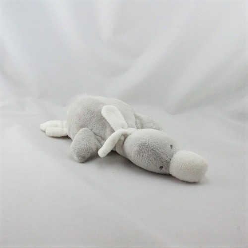Doudou oiseau canard gris