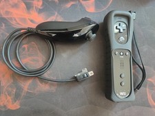Manette Wiimote Noire avec MotionPlus + Nunchuk - Officiel Nintendo Wii