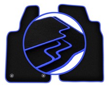 Tapis de sol en Velours noir pour Fiat Barchetta 1995-2005 set 2-pcs