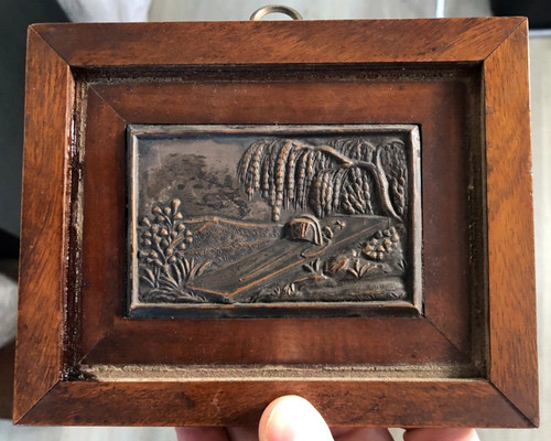 Ancien cadre xixème plaque - ancien,