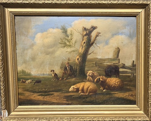 Tableau ancien signé - la, vie