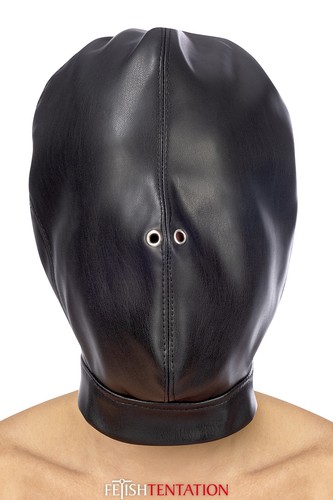 Cagoule bdsm fermée simili - bdsm,