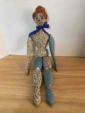 Unique Artisan Handmade OOAK Artist Cloth Ragdoll Artsy Doll 13" Tall