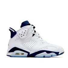Nike Air Jordan 6 Retro White & Navy Blue Size 10 athletic basketball sporty