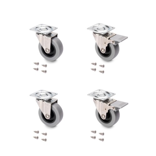 Lot roulettes pivotantes - 4,