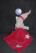 🍀Doudou Chat Mouchoir Rose BABYNAT BABY NAT BN0137 Luminescent Lune Etoile TTBE