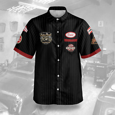 Custom Name Vintage Garage Mechanic Work Style Printed Lightweight Shirt for Men