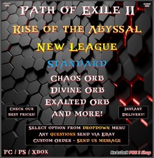 ✨Path of Exile 2✨Exalted & Chaos & Divine Orb✨Rise of the Abyssal✨New League✨
