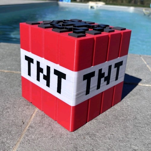 Bloc xxl minecraft rouge - xxl, noir