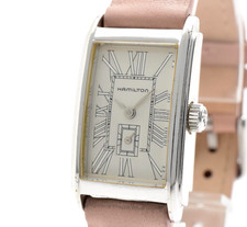 Montre Femme Vintage [EXC+5] Hamilton Ardmore 6267 Silver Pink 19mm Qz JAPON