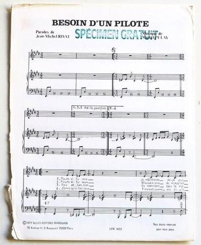 Partition vintage sheet music