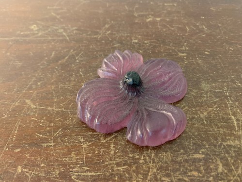 Fleur violette pâte verre - fleur,