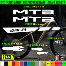 Kit 7 autocollants cadre de vélo UNIVERSEL VTT protection ADVENTURE fat...