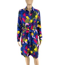 GANT Femme Coloré Imprimé Floral Ceinture Robe Chemise Taille Ue 36 UK 8 US 6